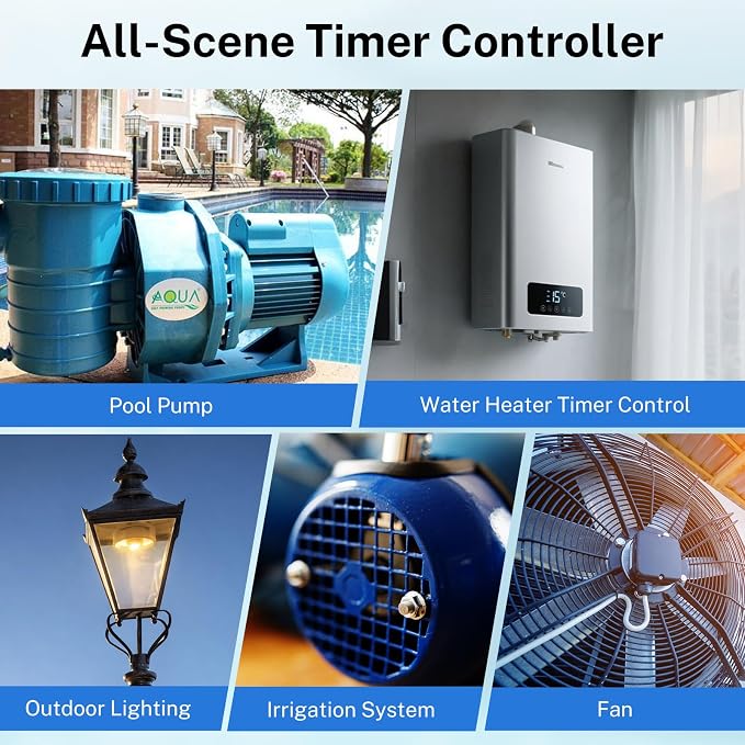 2026 Upgraded T101R 24-Hour Mechanical Timer Switch 120VAC SPST 40A Heavy Duty Timer Switch, Indoor/Outdoor Use, for Pool Pumps, Water Heaters, Lighting, Air Conditioning