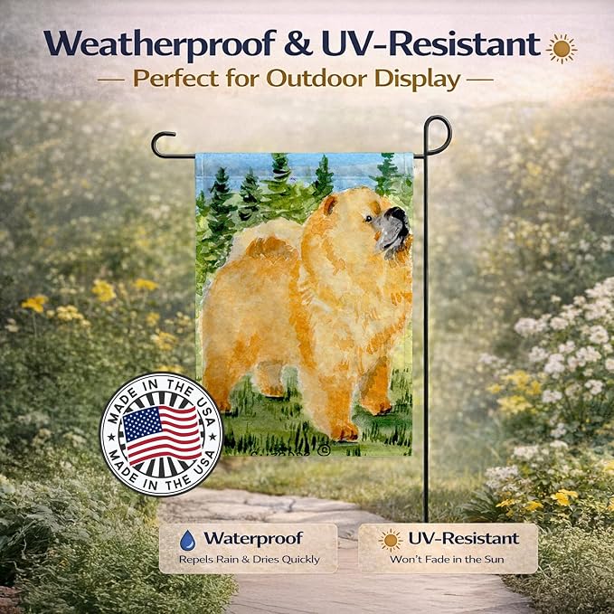 Caroline's Treasures SS8871GF Chow Chow Garden Flag Mailbox Flag Decorative Yard Flag Banner Outside Patio Artwork Yard Flower Beds, Garden Size, Multicolor