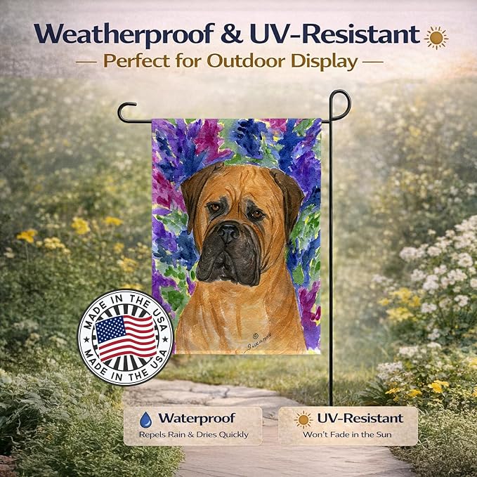 Caroline's Treasures SS8155GF Bullmastiff Garden Flag Mailbox Flag Decorative Yard Flag Banner Outside Patio Artwork Yard Flower Beds, Garden Size, Multicolor