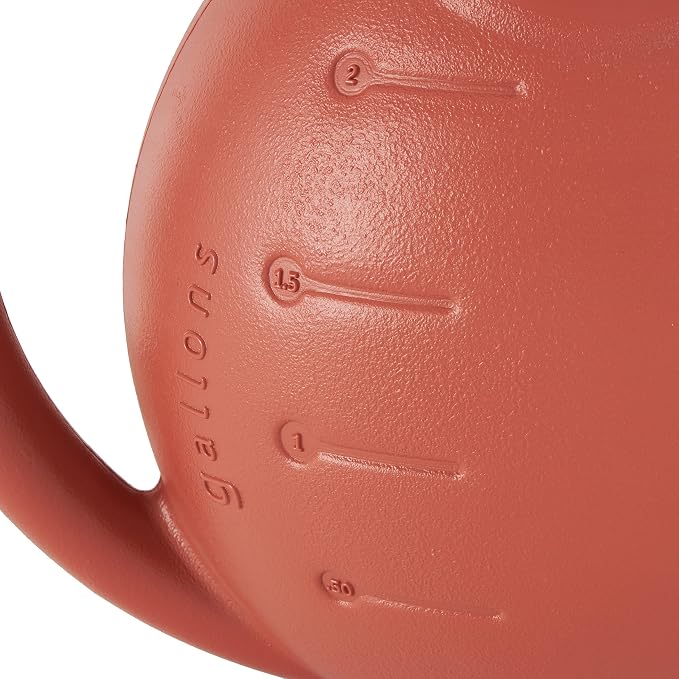 2 Gallon Plant Watering Can - Large Plastic Garden Water Pot with Dual Spray Options for Indoor Outdoor Plants Flower, Clay