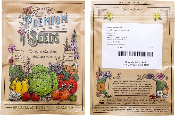 Mountain Valley Seed Co Crimson Clover Seeds – 1/4 lb (~11,600 Seeds) | Cover Crops, Wildlife Forage, Pasture, Hay, Pollinator Attraction, Green Manure & More – Legume Clover Seeds for Planting