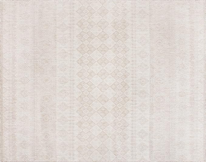 Gertmenian Indoor Outdoor Area Rug, Classic Flatweave, Moroccan Collection II, Stain & UV Resistant Carpet, Deck, Patio & Mudroom, 6x9 Medium, Vintage Brown Tan Distressed Classic Tribal, 19505