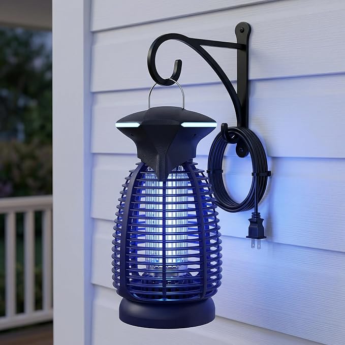 Bug Zapper Outdoor for Mosquito Flies - Waterproof Insect Killer Trap Lamp Electric 4200V Powerful Bug Zappers Indoor with LED Light for Patio Porch Garage Backyard & Home