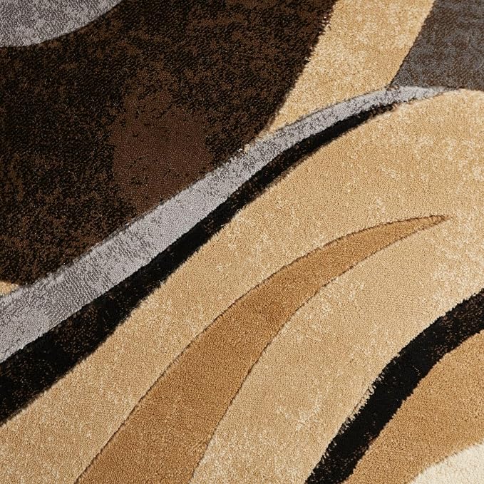 Home Dynamix Tribeca Slade Modern Area Rug ,Abstract Brown/Gray 5'2"x7'2" (TRIBECA 2N)