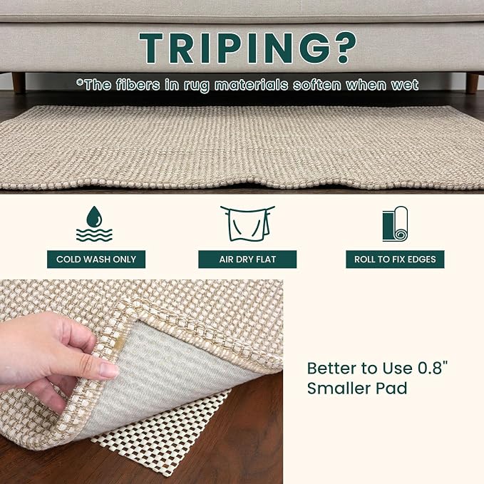 KOZYFLY 3x16 Runners Rugs for Hallway, Extra Long Washable Runner Rug, Non Slip Rubber Backed Kitchen Runner, Cotton Entryway Rug, Floor Carpet for Entry, Aisle, Hall, Ivory/Camel/Brown