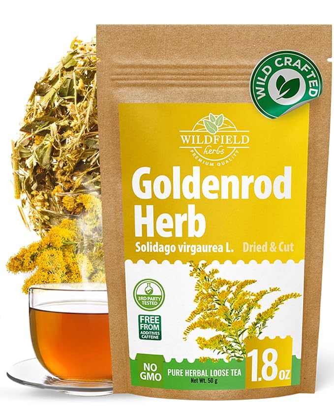 1.8 oz. Goldenrod Tea Herb Golden Root (Solidago Virgaurea L.) - 50g Dried Golden Rod Herbs Herbal Tea