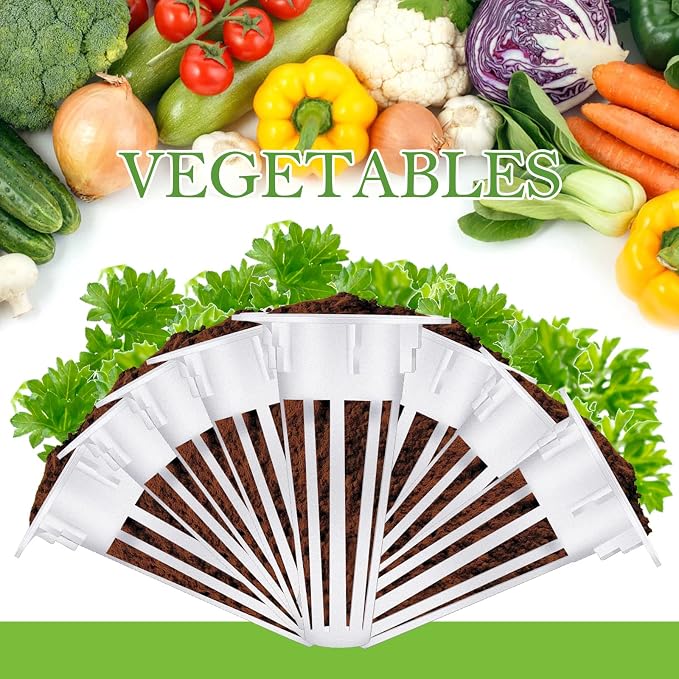 Cunhill 100 Pcs Hydroponic Grow Baskets and Seed Pod Label, 0.5 Inch, White | 0.5 Inch Grow Baskets,50 Hydroponic Grow Baskets & 50 Labels,Compatible with Hydroponic Growing System