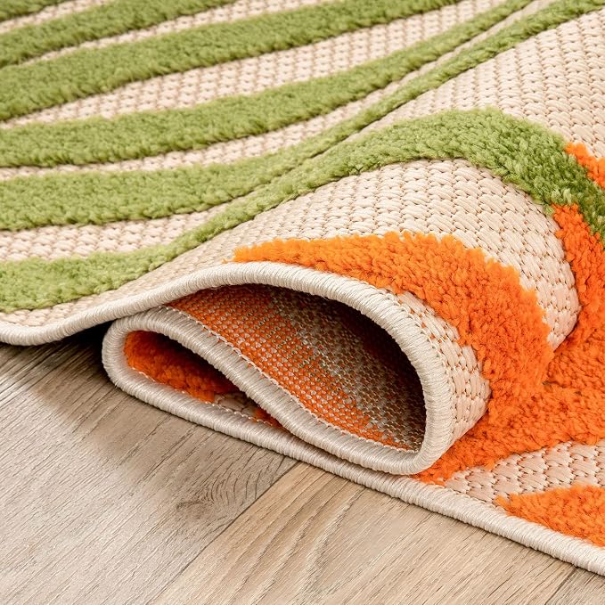 Rugshop Multi Lucca Contemporary Floral Indoor/Outdoor Area Rug Durable Polypropylene, Weather Resistant, Perfect for Patio, Backyard, Deck and Outdoor Lounge, High Traffic Areas 7'10" x 10'