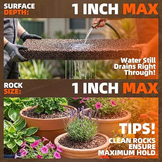 Rock Glue for Landscaping, 4 Gallon 20X Mega Hold Mulch Hold Gravel Binder, Intertek Test Pea Gravel Stabilizer, Pet Safe Mulch Stone Adhesive for Walkways, Yards & Decorative Driveway Edges