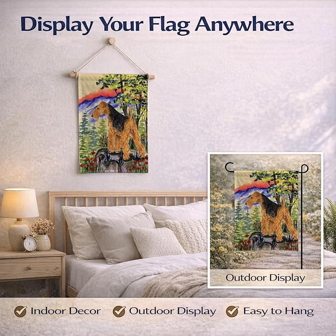 Caroline's Treasures SS8228GF Lakeland Terrier Garden Flag Mailbox Flag Decorative Yard Flag Banner Outside Patio Artwork Yard Flower Beds, Garden Size, Multicolor