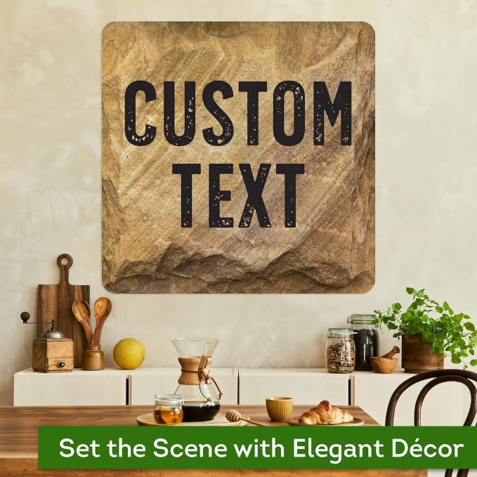 Custom Sign, Custom Street Sign, 11 Font Colors, 13 Font Styles, 4 Hole Options, 22 Sizes, 24x24 Inches, Rust Free DiBound, Fade Resistant, Made in USA by My Sign Center (Stone)