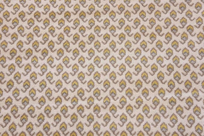 Unique Loom Williamsburg Collection Traditional Border with Dotted Center Area Rug, Round 8' 0" x 8' 0", Beige/Yellow