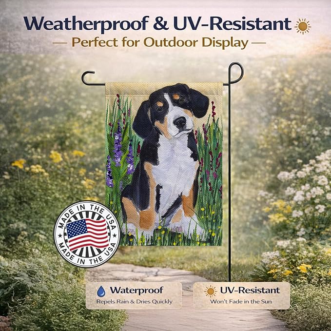 Caroline's Treasures SS8216GF Entlebucher Mountain Dog Garden Flag Mailbox Flag Decorative Yard Flag Banner Outside Patio Artwork Yard Flower Beds, Garden Size, Multicolor