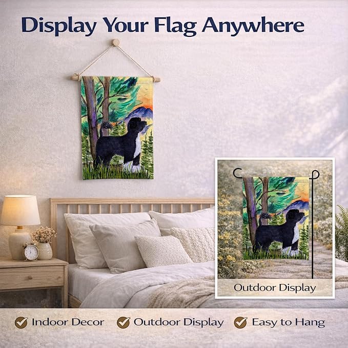 Caroline's Treasures SS8429GF Portuguese Water Dog Garden Flag Mailbox Flag Decorative Yard Flag Banner Outside Patio Artwork Yard Flower Beds, Garden Size, Multicolor