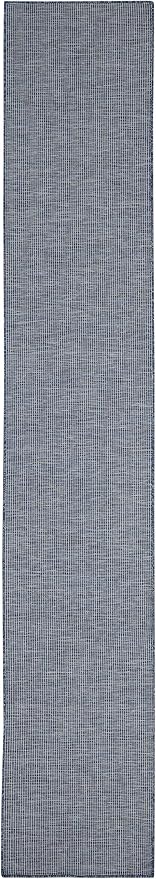 Nourison Home Positano Navy Blue 2'2" x 12' Area Rug - Easy Clean, Non Shedding, Bed Room, Living Room, Dining Room, Kitchen (12' Runner)