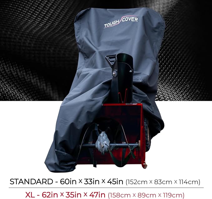 Tough Cover Snow Blower Cover - 600D Marine Grade Fabric, Snowblower Covers Waterproof Outdoor, Heavy Duty Snow Thrower Cover Universal Fit for EGO, Honda, Ariens, Ryobi, Troy Bilt, and PowerSmart