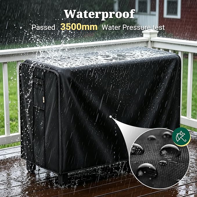 MR. COVER Outdoor prep table cover 52 inch for Keter Unity XL Outdoor Rolling Table Cart, 600D Heavy Duty Waterproof for Grill Dining Kitchen Island cart Protective, Outdoor Storage Cabinet Cover