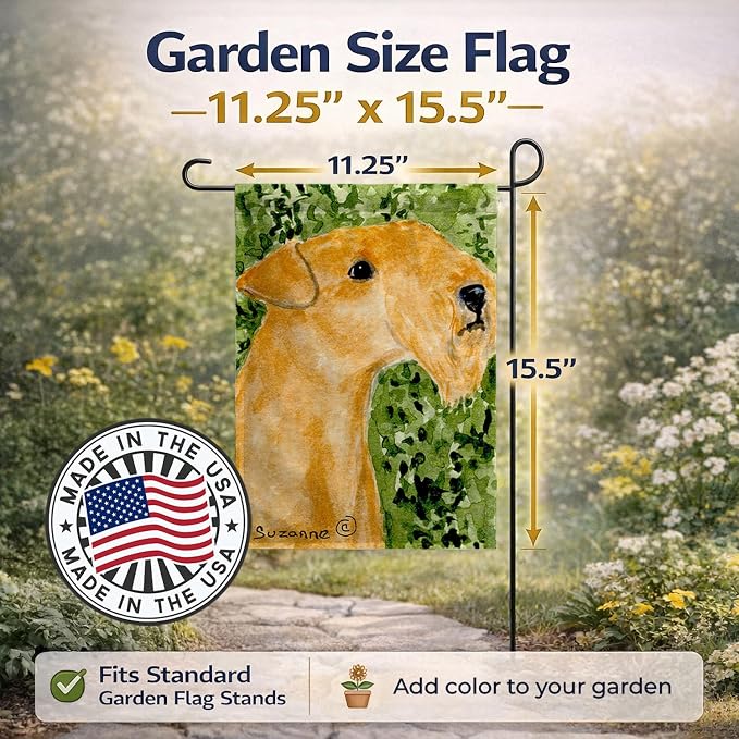 Caroline's Treasures SS8804GF Lakeland Terrier Garden Flag Mailbox Flag Decorative Yard Flag Banner Outside Patio Artwork Yard Flower Beds, Garden Size, Multicolor
