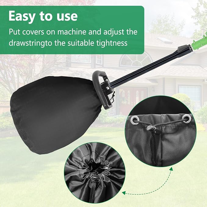 Trimmer Engine Cover,Heavy Duty Waterproof Trimmer Cover, Weed Eater Covers, Fits for General Weed Eater Edger, Pole Saw, Brush Cutters and Hedge,3 Pack,Black