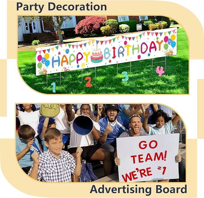 10 Pack 17 x 12 White Blank Yard Signs with Stakes, Weatherproof Corrugated Plastic Board Sign, Blank Lawn Signs for Outside Rent, Sale, DIY, Party, Event, Advertising, Garden, Guidepost Decorations