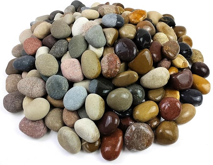 FANTIAN 40 lbs River Rocks for Landscaping, 1-2 Inch Decorative Stones Pebbles for Plants, Garden, Paving Crafting, Walkways and Outdoor Yards