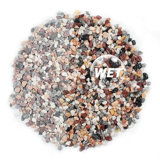 5lbs Natural Gravel Pebbles for Succulents and Cacti, 1/5 Inch Decorative River Stones – Perfect for Vases, Aquariums, Terrariums, and Outdoor Gardening, Mixed Colors (Mixed, 20 Pounds)