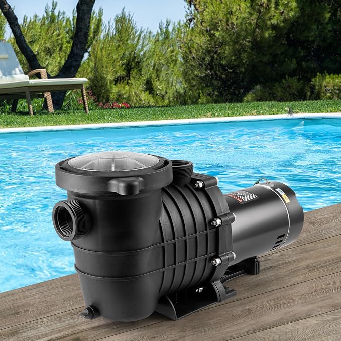 VEVOR Above Ground Pool Pump, 2 HP Single-Speed Operation Pump with 110 GPM Max Flow, 3450 RPM, 110V/240V, 59 ft Max Head, Equipped with a Filter Basket, for Above Ground Pools, Spas, and Hot Tubs