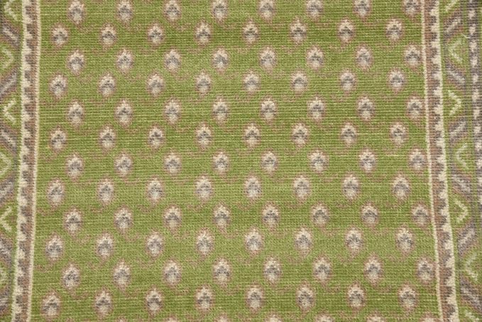 Unique Loom Williamsburg Collection Traditional Border with Dotted Center Area Rug, Runner 2' 9" x 9' 10", Green/Beige