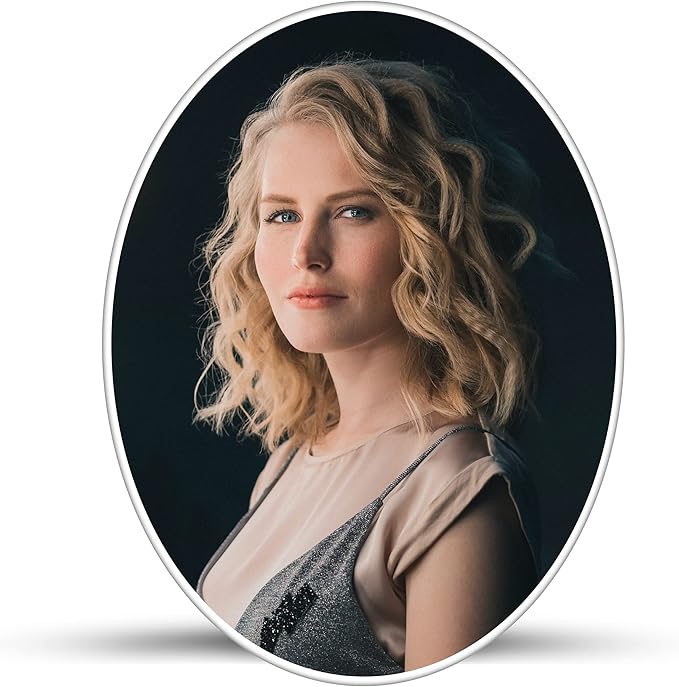 ADFSTONE Ceramic Memorial Picture, Oval Personalized Waterproof Headstone Photo Tile, Colorful Porcelain Portrait Monument for Tombstone Plaque Cemetery Decoration