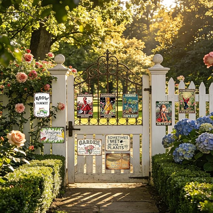 Funny Garden Sign Gardening Gifts For Women Vegetable Garden Accessories Outdoor Plant Decor Mom Gardening Gift Unusual Gifts For Gardeners Grow Dammit Sign Stuff For Outside Yard Decor Signs 12x8 In