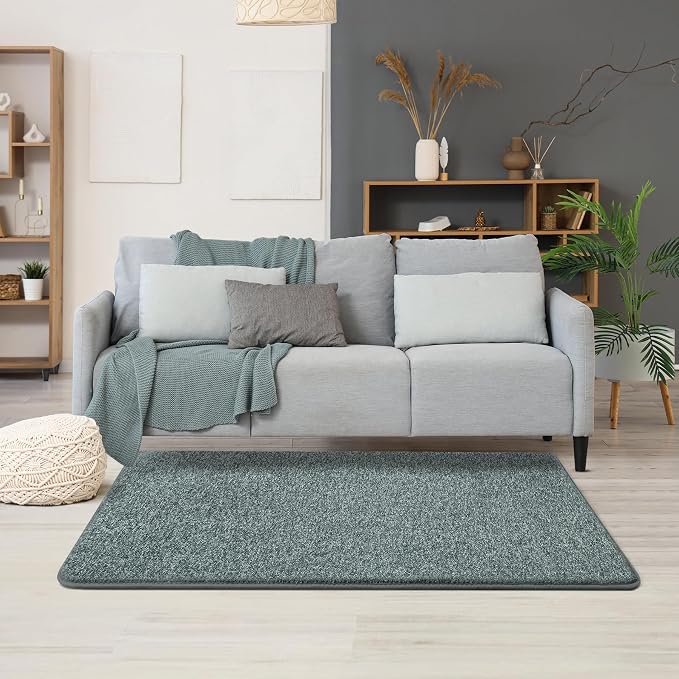 Chicrug Memory Foam 2x4 Small Runner Rugs for Hallway Entryway Bedroom | Modern Low-Pile Carpet Runner Rug for Kitchen, Throw Kids Rug for Bedside Dorm Room Decor, Grey and White