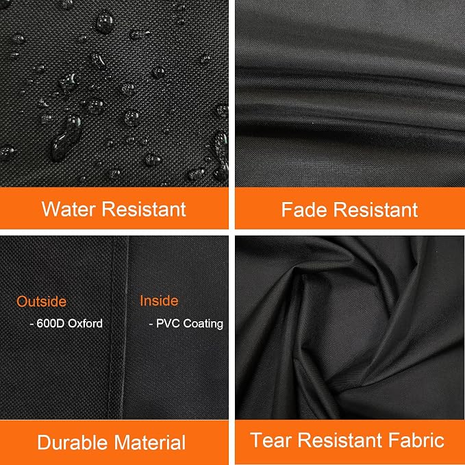 32"x 32"x 36" Air Conditioner Cover for Outside Units, Waterproof Outdoor Central AC Cover, Heavy Duty Weather Resistant 600D Hvac Cover, Winter Windproof Square Black