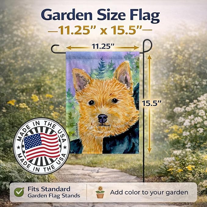 Caroline's Treasures SS8905GF Norwich Terrier Garden Flag Mailbox Flag Decorative Yard Flag Banner Outside Patio Artwork Yard Flower Beds, Garden Size, Multicolor