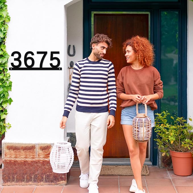 Personalized Metal Name sign, Custom House Number Sign, Address Numbers for House, Metal Address Name Sign, Address Plaques for House Number, Housewarming Gift,Address Plaques for House Numbers