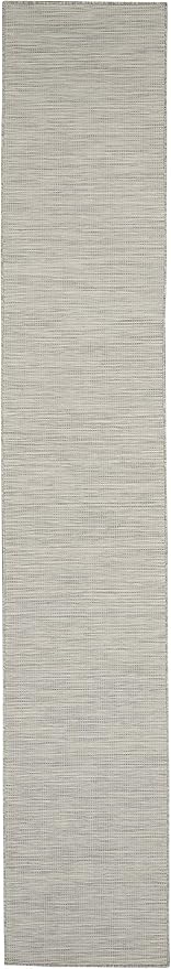 Nourison Home Positano Light Grey 2'2" x 12' Area Rug - Easy Clean, Non Shedding, Bed Room, Living Room, Dining Room, Kitchen (12' Runner)