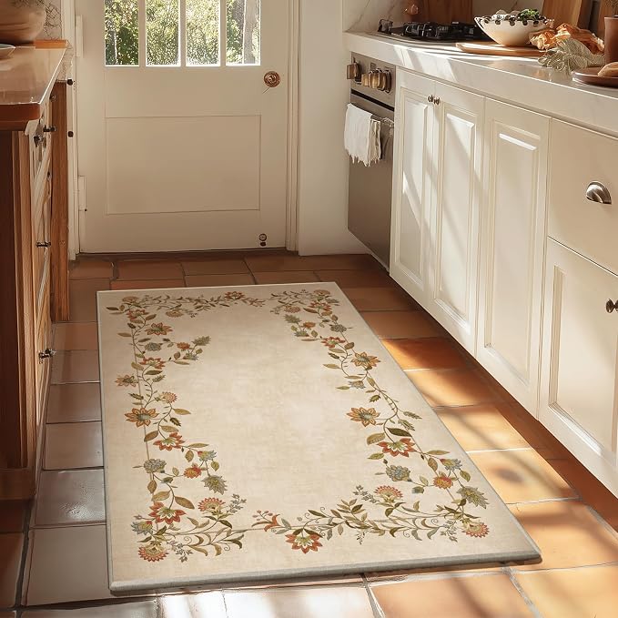3x5 Small Area Rugs for Entryway: Machine Washable Rug Stain Resistant Non Slip Low Pile Soft Faux Wool Lightweight Entry Rug for Bedroom Living Room Bathroom Laundry Room Kitchen Home Office Indoor