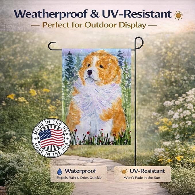 Caroline's Treasures SS8918GF Sheltie Garden Flag Mailbox Flag Decorative Yard Flag Banner Outside Patio Artwork Yard Flower Beds, Garden Size, Multicolor