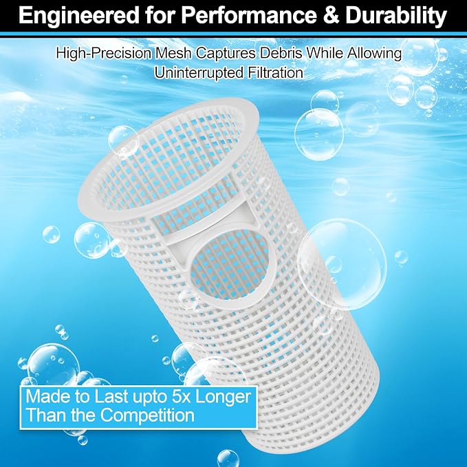 R0480100 Pool Pump Debris Basket Replacement, Compatible with Zodiac Jandy FloPro FHPM Series Pump, Heavy‑Duty Plastic Pool Pump Strainer Basket