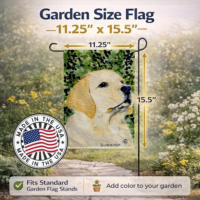 Caroline's Treasures SS8803GF Labrador Garden Flag Mailbox Flag Decorative Yard Flag Banner Outside Patio Artwork Yard Flower Beds, Garden Size, Multicolor
