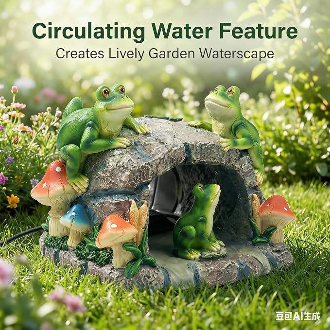 Gutter Downspout Extension Decorative Statue, Frog Statues 3”×4” Gutter Downspout Splash Block Extender, Outdoor Patio Lawn Ornaments, Animals Statue Decorative for Gutter Downspout Guardian Rain