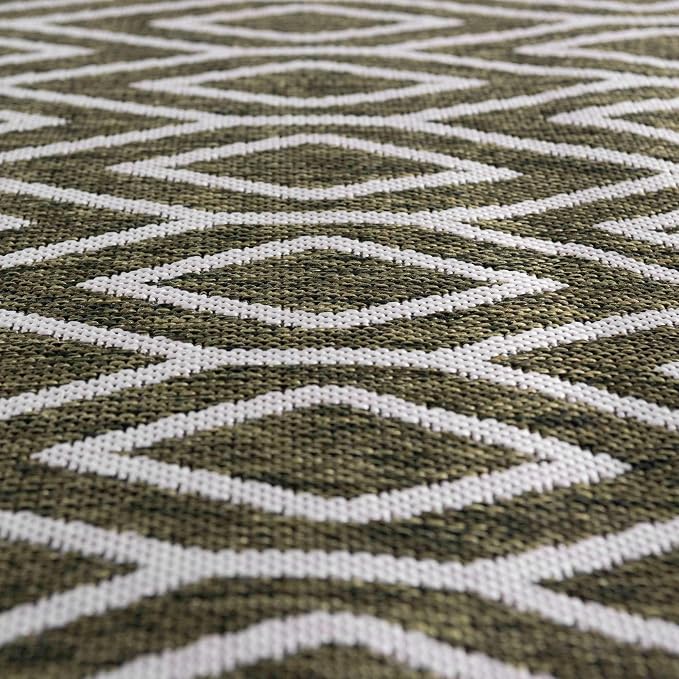 Jill Zarin Outdoor Collection Area Rug - Turks and Caicos (6' x 9' Rectangle Green/Ivory)