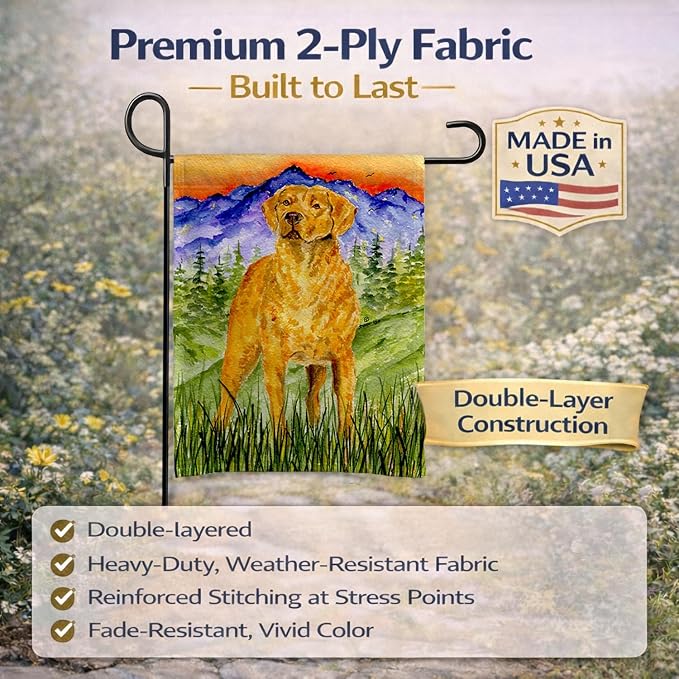 Caroline's Treasures SS8449GF Chesapeake Bay Retriever Garden Flag Mailbox Flag Decorative Yard Flag Banner Outside Patio Artwork Yard Flower Beds, Garden Size, Multicolor
