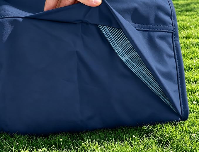 Patio Umbrella Cover for 9ft to 13ft Offset Umbrella, Water Resistant, Curved Cantilever and Straight Pole Parasol Outdoor Umbrellas Cover with Zipper and Rod Dark Blue