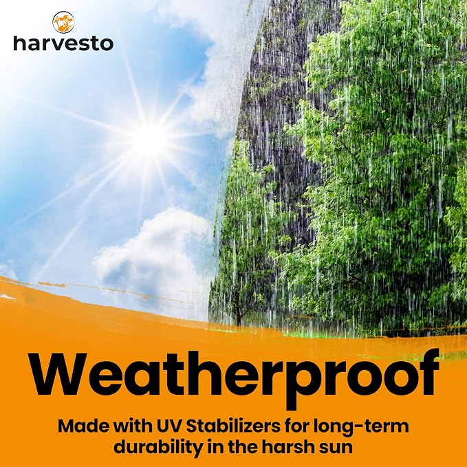 Harvesto Heavy Duty Bird Netting for Chicken Coops & Runs | Tree & Garden Netting Mesh 1-1/2" | Keep Hawks, Birds & Predators Away | Bird Netting for Blueberry Bushes, Vegetables & Fruit (50' x 100')