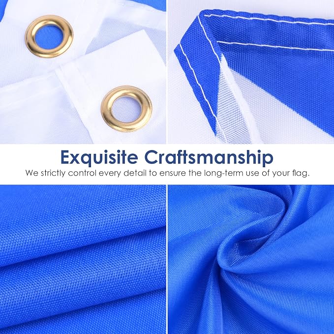 AhfuLife Scotland Flags 3x5 Ft, Large Scotland Flags for Outside - Double Side with Brass Eyelets for for Olympic Party Decorations, Bar Garden Street Decoration Indoor Outdoor