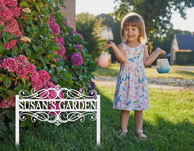 Custom Metal Garden Sign, Metal Garden Stake Sign, Personalized Metal Garden Sign, Garden Signs Decorative Outdoor