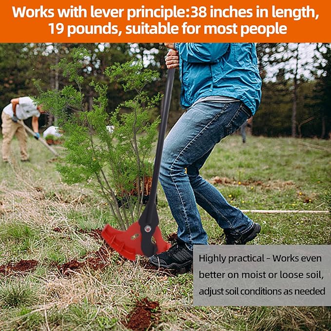 Manual Weeders,Medium-Size Puller-for Tree Roots, Shrubs & Weeds,Lever-Type Root Puller,Weed Extraction Fits 0.2" to 2 inches Roots,Labor-Saving Weed Remover