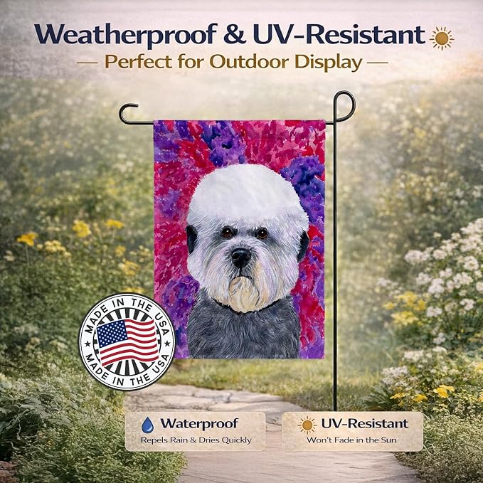 Caroline's Treasures SS8656GF Dandie Dinmont Terrier Garden Flag Mailbox Flag Decorative Yard Flag Banner Outside Patio Artwork Yard Flower Beds, Garden Size, Multicolor