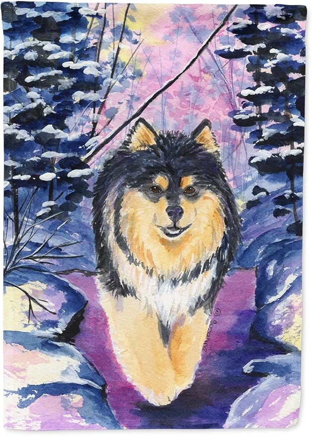Caroline's Treasures SS1054GF Finnish Lapphund Garden Flag Mailbox Flag Decorative Yard Flag Banner Outside Patio Artwork Yard Flower Beds, Garden Size, Multicolor