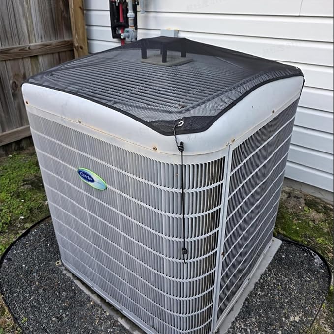 Air Conditioner Covers for Outside, Mesh AC Covers for Outdoor Units, Universal Air Conditioning Cover，One 36in AC Cover and One Support